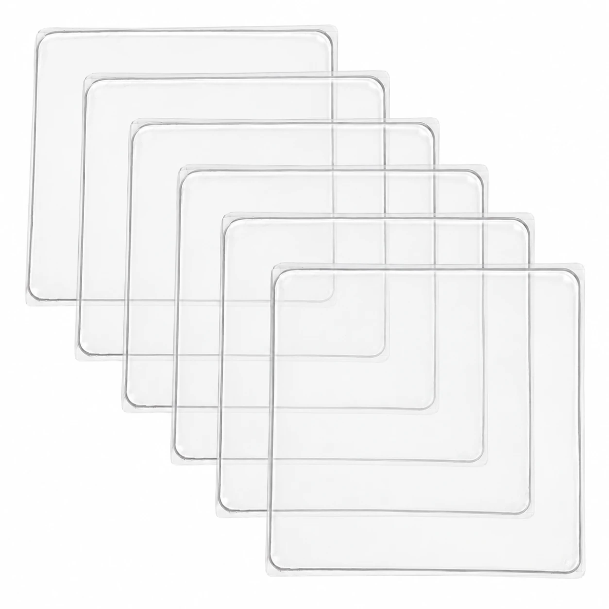 Love2Stick Nano Gel Grip Pads in Clear, 6-pack of 8 x 8-inch square pads